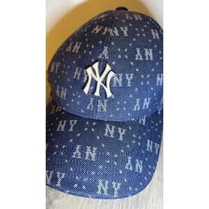 Unisex Denim Dia Monogram Structured Ball Cap NY Yankees Navy - One Size